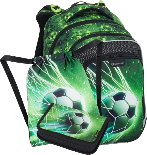 Bagmaster Lumi piccolo set scolastico per bambini di prima elementare – calcio