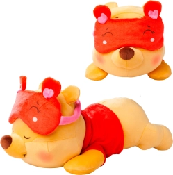 orsacchiotto di peluche WINNIE THE POOH Snuglets 40 cm con mascherina per dormire