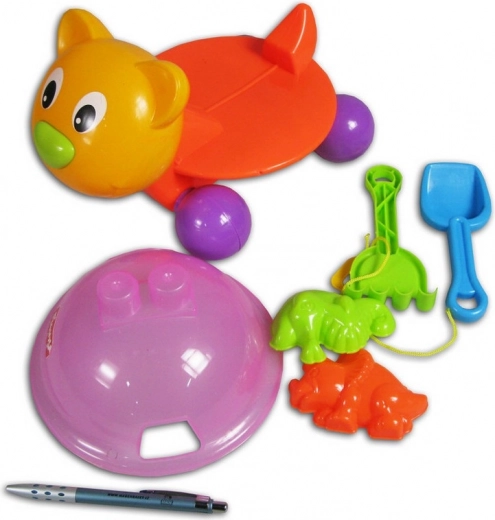 Gatto Trainabile con Accessori per la Sabbia