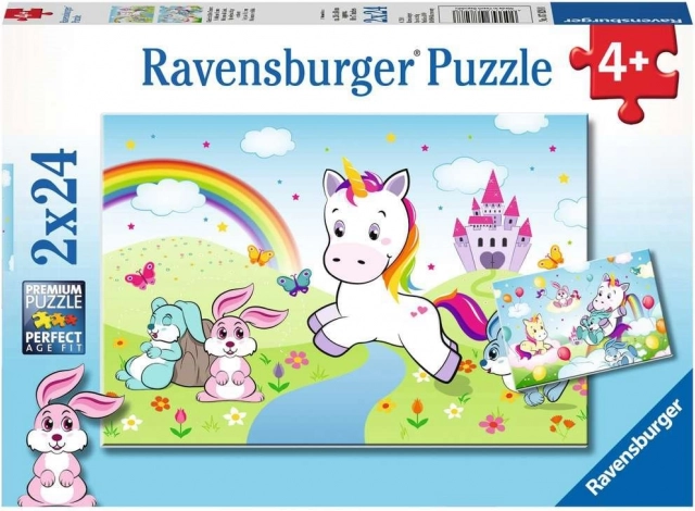 Puzzle RAVENSBURGER unicorno fiabesco 2×24 pezzi