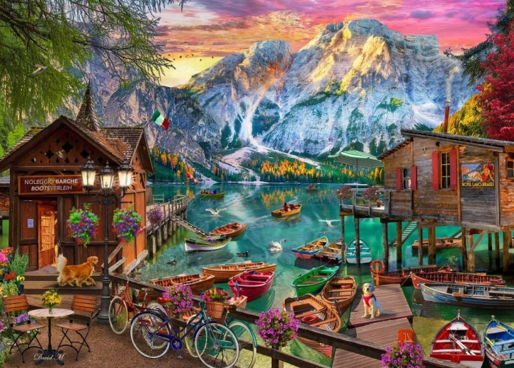 Puzzle Lago di Braies, Italia 500 pezzi BLUEBIRD