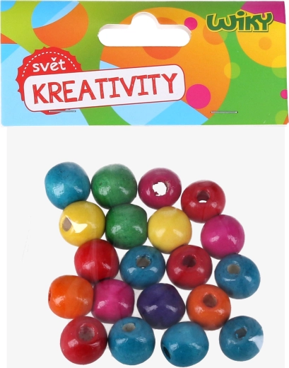 Perline colorate in legno 20 pz