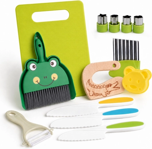 Set da cucina per bambini da 14 pezzi per tagliare e creare forme