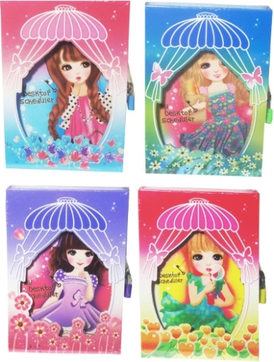 Diario colorato per ragazze con lucchetto a copertina rigida