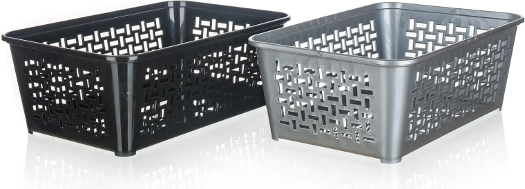 Cestino organizer in plastica 30 × 20 × 11 cm, mix di colori