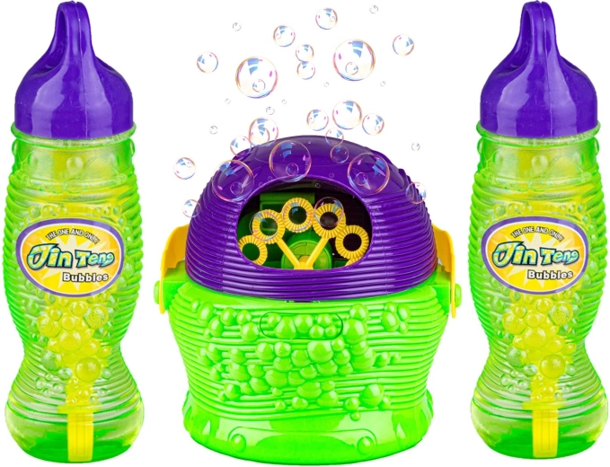 Jin teng bubbles macchina automatica per bolle di sapone con 2 ricariche