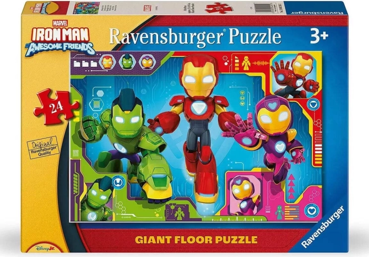 Ravensburger Puzzle da pavimento gigante Iron Man e i suoi fantastici amici 24 pezzi
