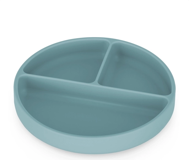 Petite&Mars piatto divisorio in silicone con ventosa take&match frosted sky 6m+