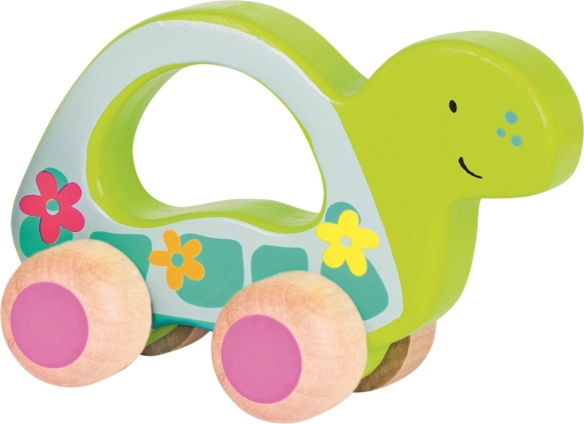 Tartaruga a rotelle in legno di Goki