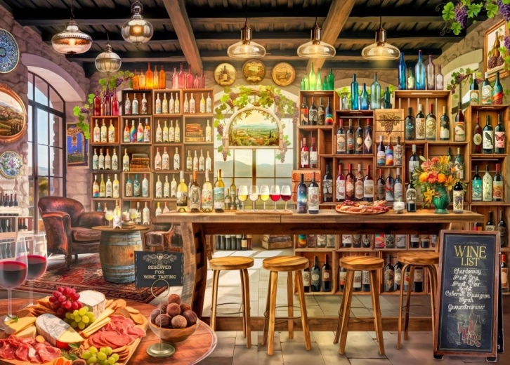 Bluebird puzzle Degustazione di vini 500 pezzi