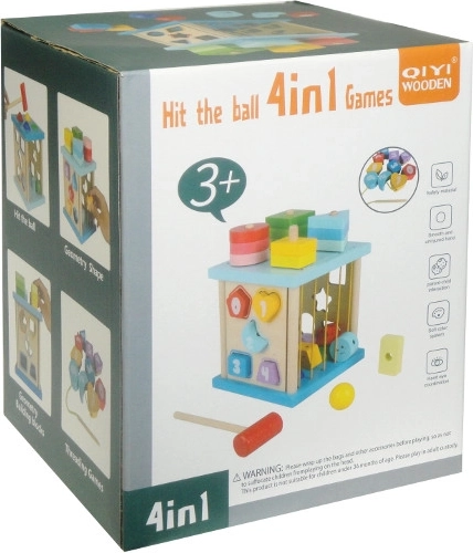 Sorter educativo in legno 4 in 1 per bambini