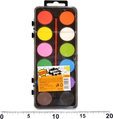 Acquerelli 12 colori con pennello