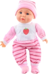 Bambolina sonora con vestitino rosa 30 cm