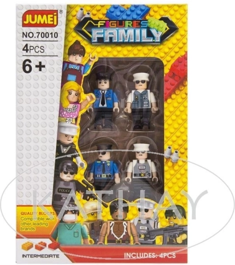 Jumei set di personaggi della polizia (4 pz) - 1 pezzo