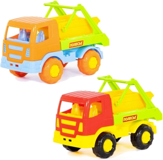 Giocattolo camion comunale con container Salute