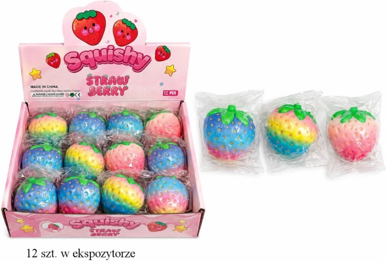 Gniotto sensoriale a fragola - 1 pezzo