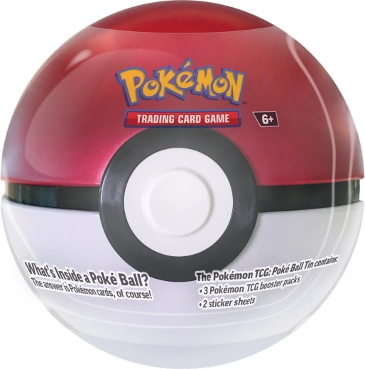 Pokémon TCG latta Pokémon Ball Tin 2024 ristampa (3 buste + adesivi) - 1 pezzo