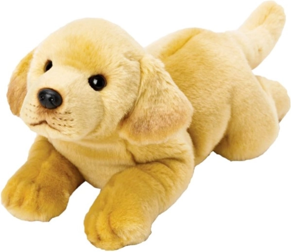 Cane Labrador di peluche sdraiato 38 cm