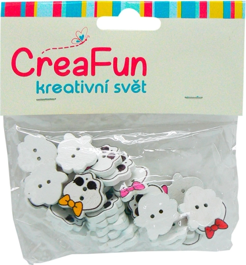 Teschi di plastica colorati 18 mm, set da 30 pezzi