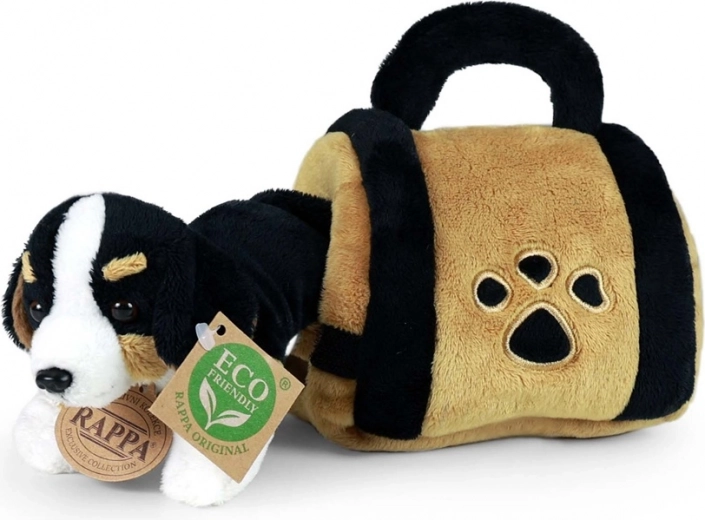 Cane da montagna bernese di peluche con trasportino 15 cm eco-friendly