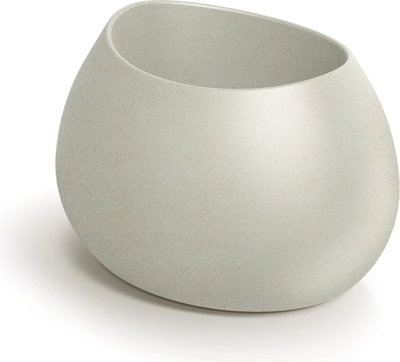 Fioriera Evolia 60 cm sabbia – moderno vaso rettangolare in plastica per casa e giardino