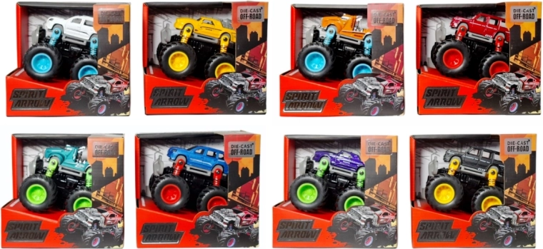 Auto fuoristrada monster truck in metallo
