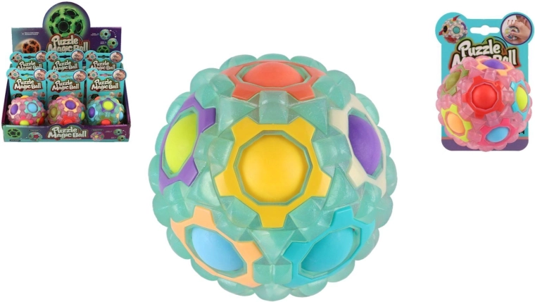Pallina antistress massaggiante fosforescente 7 cm