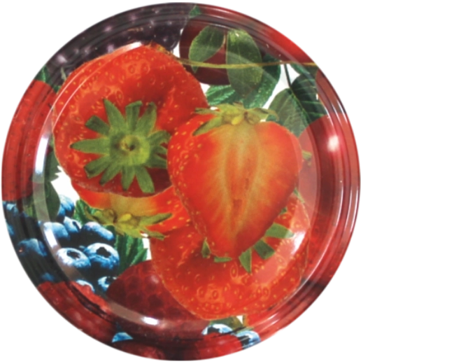 Set di coperchi metallici 66 mm con motivo fruttato, 10 pz