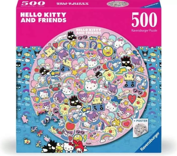 Puzzle rotondo Ravensburger Hello Kitty da 500 pezzi