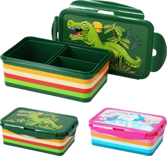 Porta pranzo divisorio con chiusura a scatto, guarnizione in silicone, 21 × 14 cm