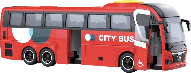 City Service Car autobus urbano 1:16 rosso