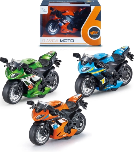 Motocicletta stradale 1:14 con meccanismo a retrocarica