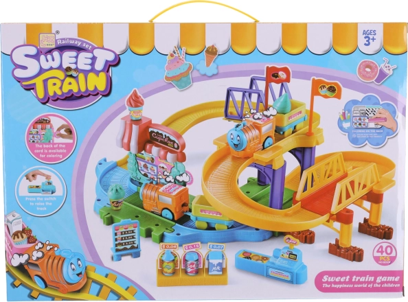 Set colorato di trenini a batteria