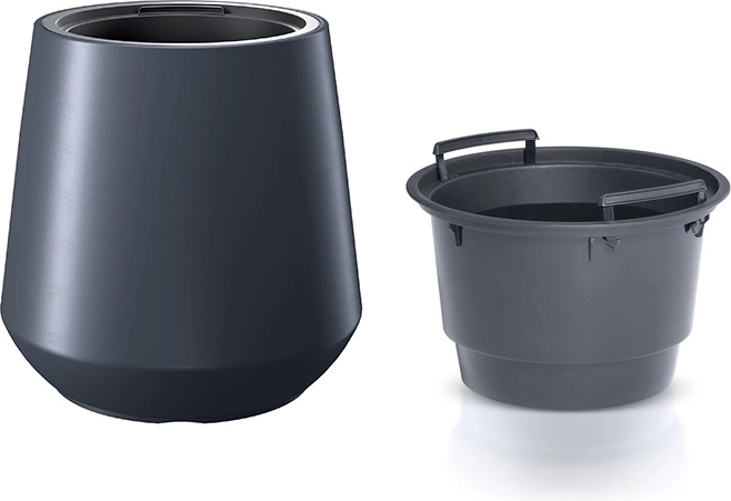 Fioriera con inserto antracite 44 cm, 51 l