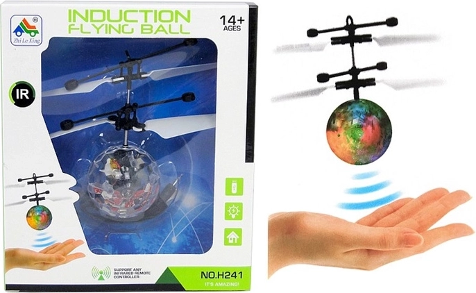 Sfera volante controllata con il palmo della mano