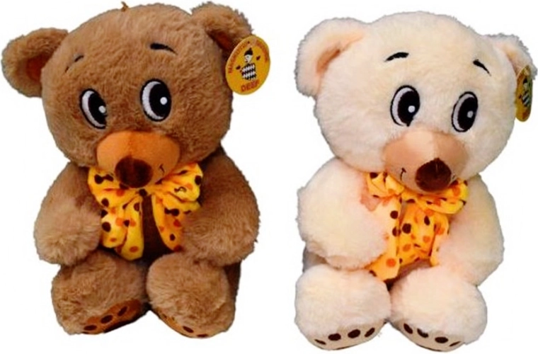 Orsetto di peluche con fiocco a pois