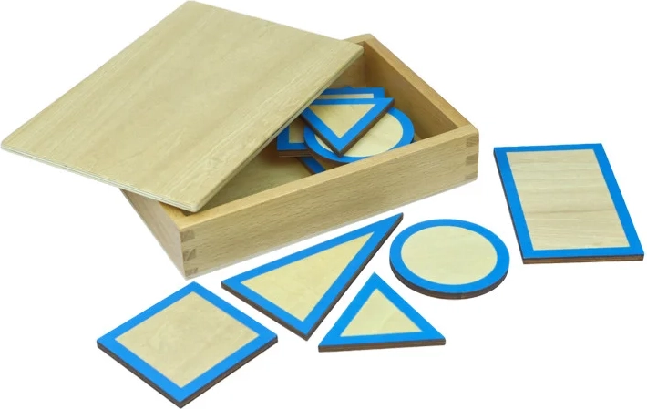 Moyo Montessori basi per solidi geometrici con scatola