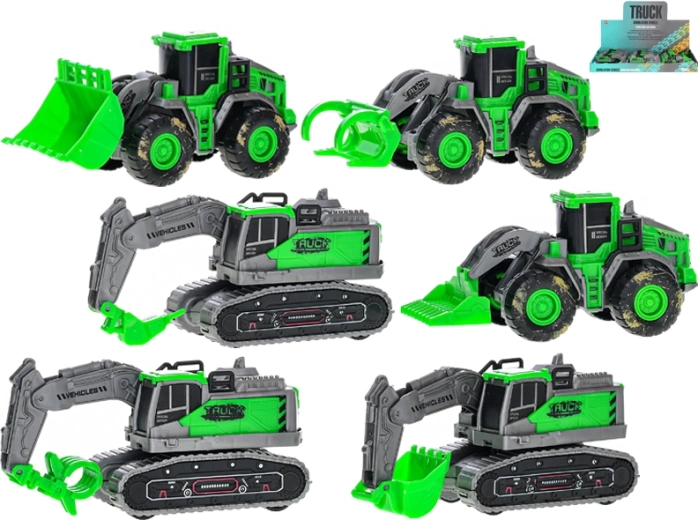 Veicoli da costruzione verdi con volano 11,5 cm