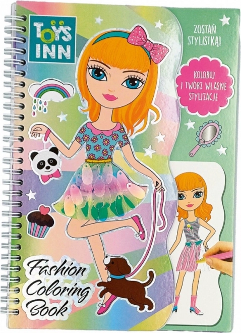 Album da colorare di moda con adesivi