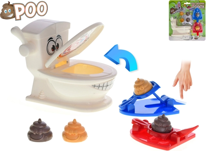 Gioco da tavolo Poo Shoot – divertente tiro al WC per 2 giocatori