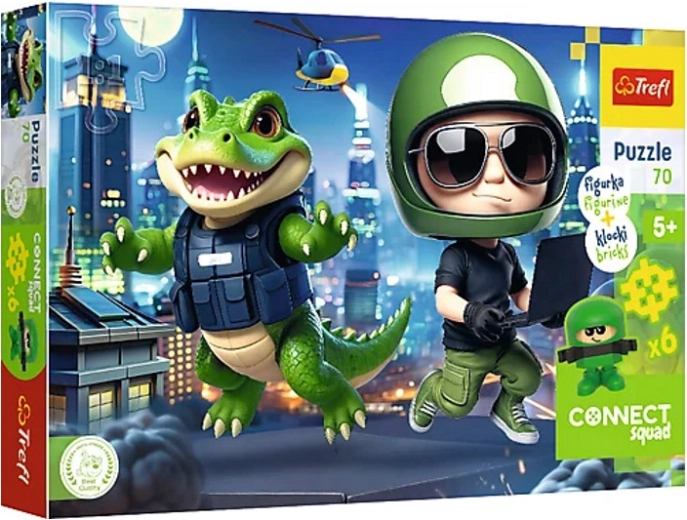 Puzzle Connect Mark 70 pezzi con figurina