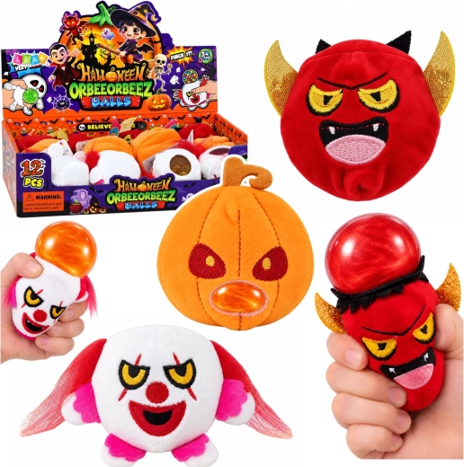 Antistress in peluche da schiacciare a tema Halloween con glitter - 1 pezzo