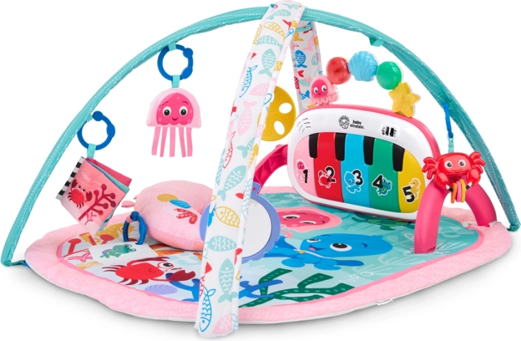 Tappeto gioco Baby Einstein con attività 4 in 1 Kickin' Tunes Jellyfish Jamboree