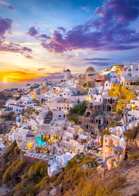 Puzzle Tramonto su Santorini 1000 pezzi