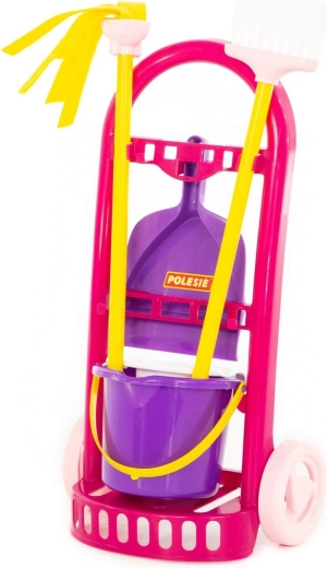 Carrello delle pulizie con accessori per bambini