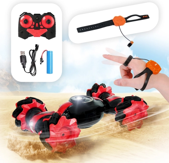 Auto acrobatica RC fuoristrada 1:16 con LED e batteria ricaricabile
