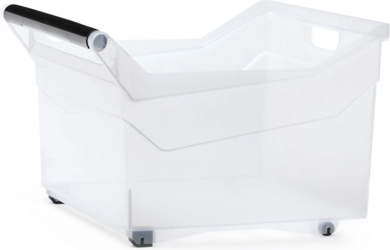 Scatola portaoggetti in plastica trasparente con ruote 29 l NUK