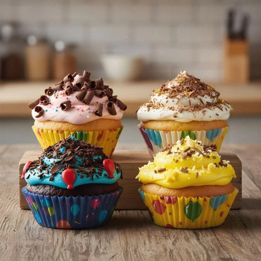 Pirottino di carta per muffin con motivo party - 1 pezzo
