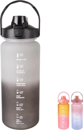 Borraccia sportiva da 2 l con indicatore temporale, mix di colori