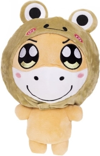 Cavallino di peluche con cappuccio da ranocchia